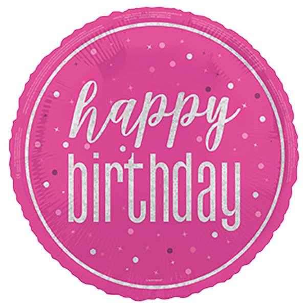 Standard Glitz Pink Happy Birthday